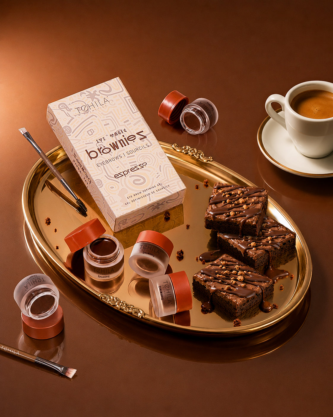 Tehila Black Magic Brownies - Eye Brow Cream Duo