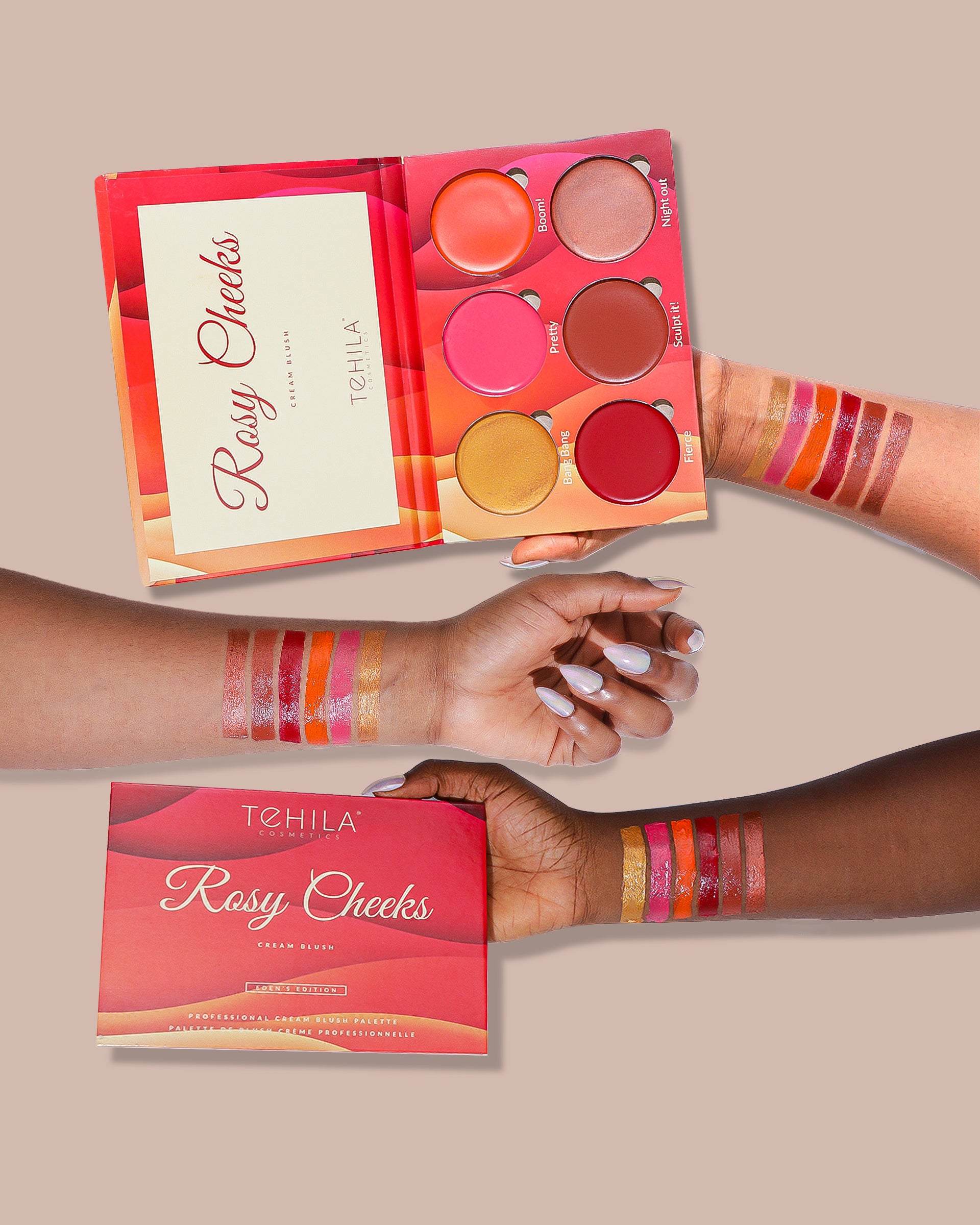 Tehila Rosy Cheeks Blush Palette by Edens Glam